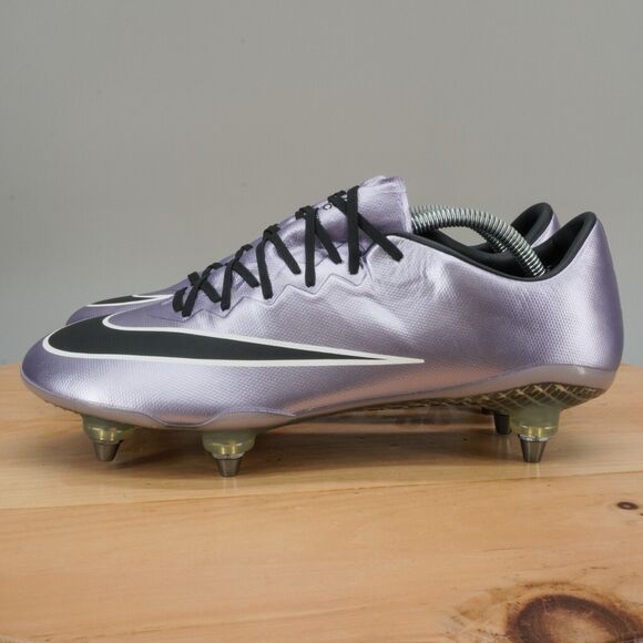 Mens 7.5 / Womens 9 - Nike Mercurial Vapor 10 SG Soccer Cleats Metallic Purple - Picture 3 of 9